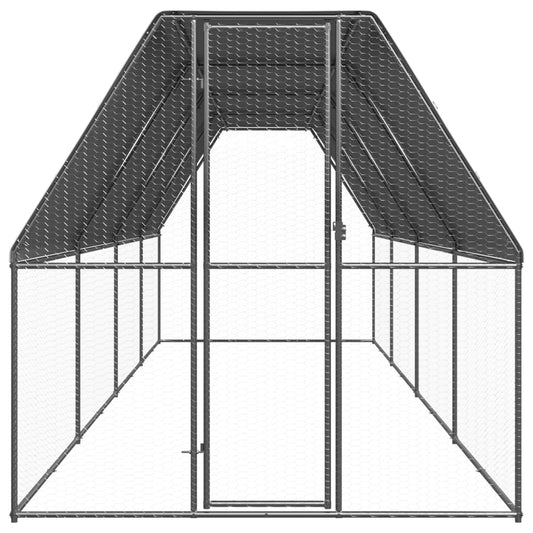 Chicken coop 2x8x2 m galvanized steel