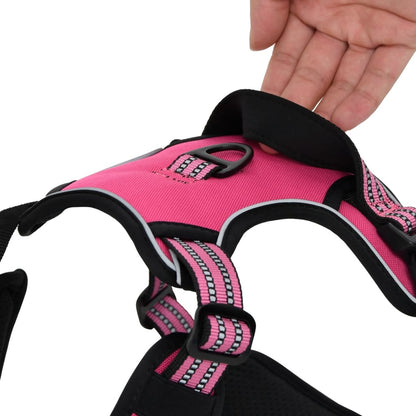Koiran valjaat heijastavat raidat säädettävä pinkki M
