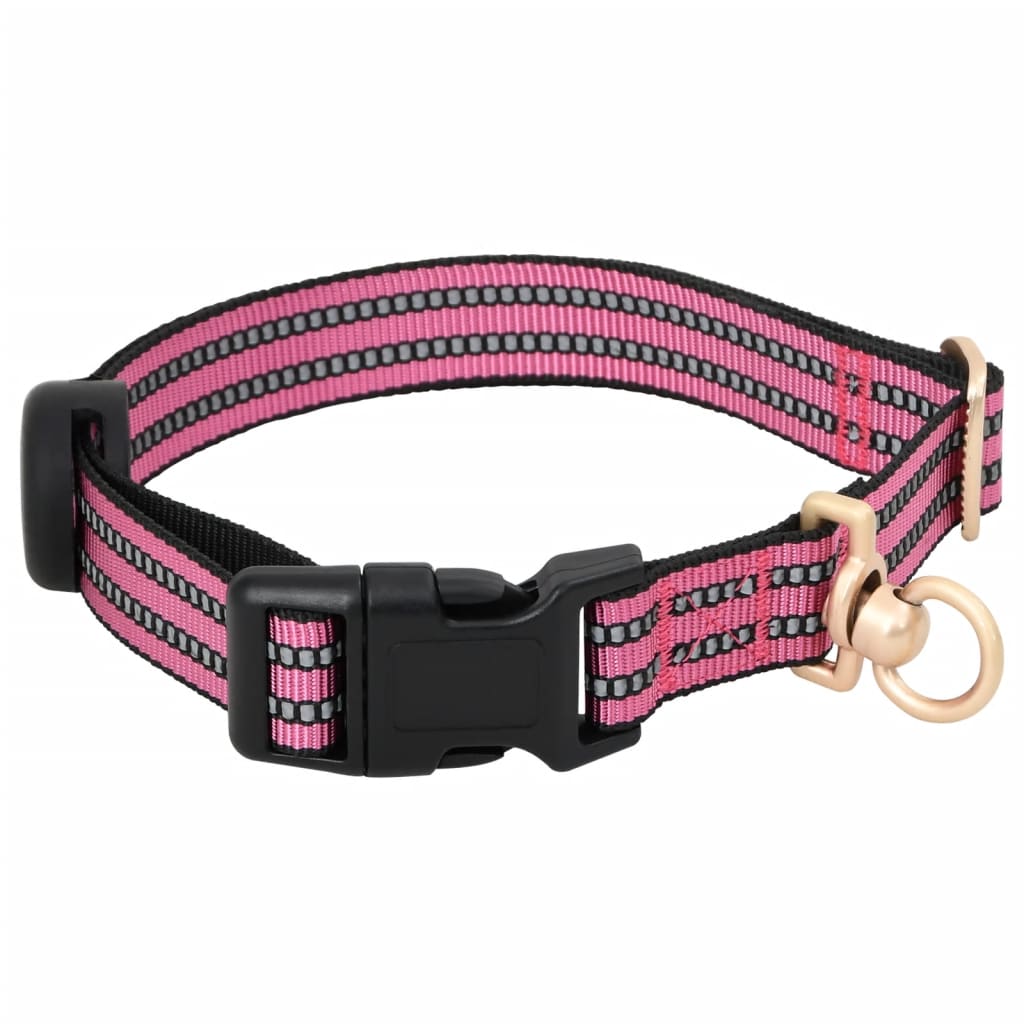 Koiran valjaat hihnalla ja kaulapannalla säädettävä pinkki M