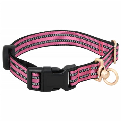 Koiran valjaat hihnalla ja kaulapannalla säädettävä pinkki M