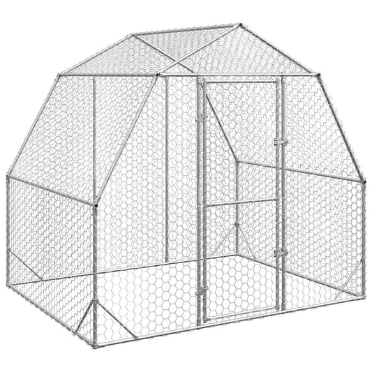 Chicken run 2.5x2x2.25 m galvanized steel