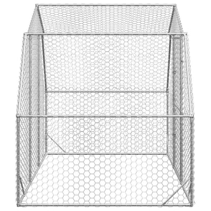 Chicken run 2.5x2x2.25 m galvanized steel