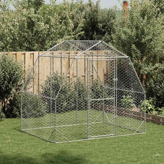 Chicken run 2.5x2x2.25 m galvanized steel