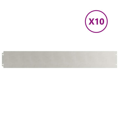 Nurmikon reunalistat 10 kpl 15x103 cm ruostumatonta terästä