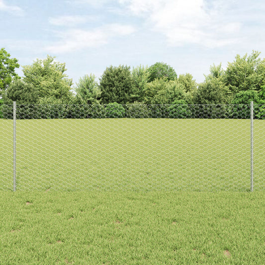 Aidan päät 11 kpl U-kanava 80 cm Galvanisoitu teräs, vidaXL Kuusikulmainen aita 0.8x25 m Galvanisoitu teräs