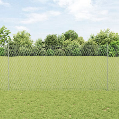 Aidan jalat 22 kpl U-kanava 140 cm Galvanoitu teräs, vidaXL Kuusikulmainen aita 1.4x25 m Galvanoitu teräs