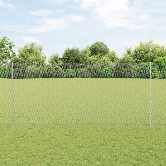 Aidan jalat 22 kpl U-kanava 140 cm Galvanoitu teräs, vidaXL Kuusikulmainen aita 1.4x25 m Galvanoitu teräs