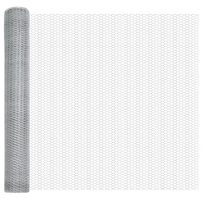 Aitapylväät 10 kpl U-kanava 100 cm galvanoitua terästä, vidaXL Kuusikulmainen aita 1x10 m galvanoitua terästä