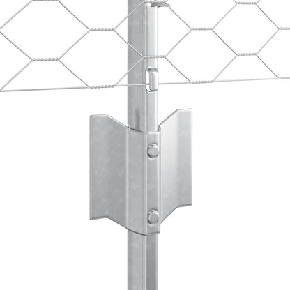 Aidan päät 11 kpl U-kanava 80 cm Galvanisoitu teräs, vidaXL Kuusikulmainen aita 0.8x25 m Galvanisoitu teräs