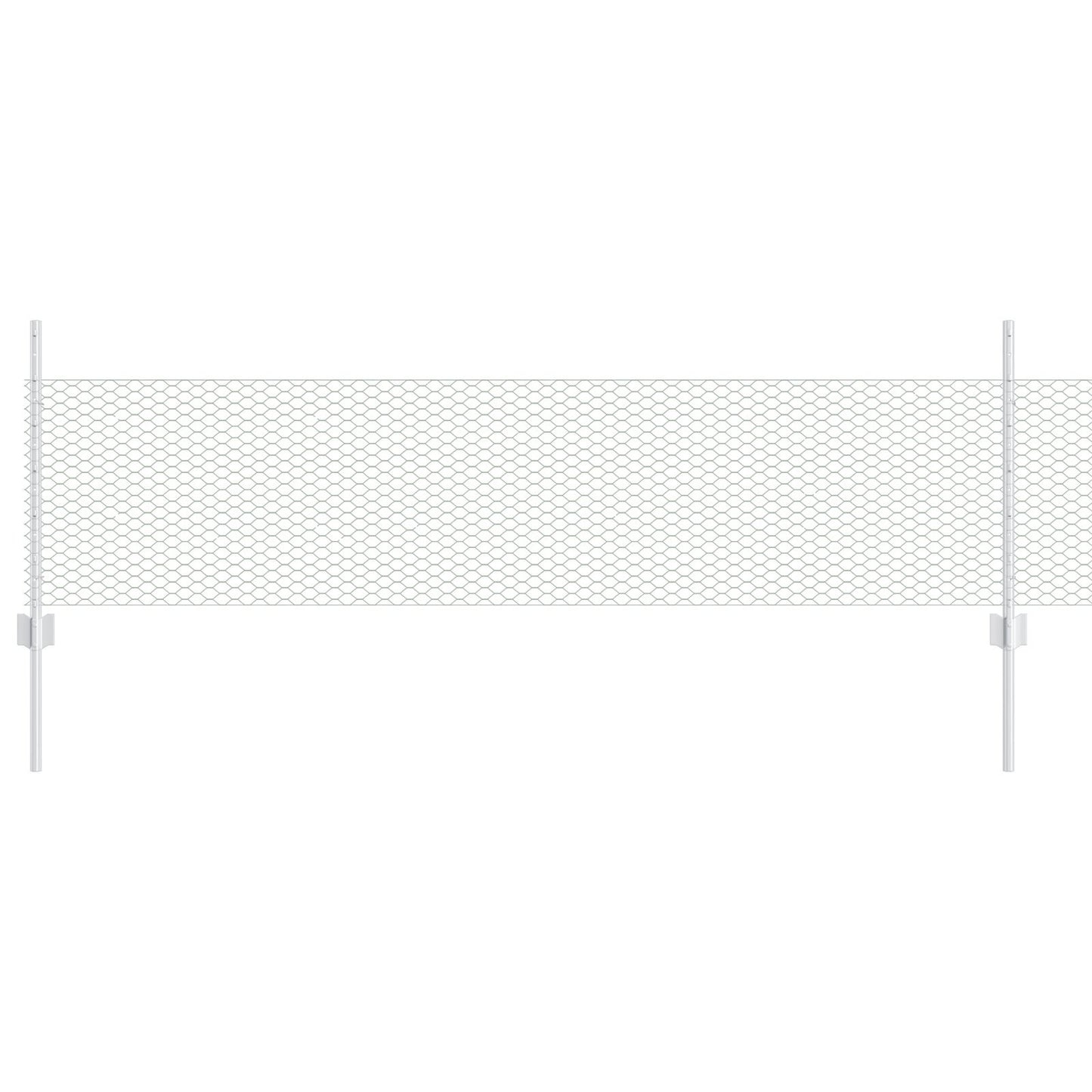 Verkkopostit 11 kpl U-kanava 60 cm Galvanoitu teräs, vidaXL Kuusikulmio verkko 0,5x100 m Galvanoitu teräs