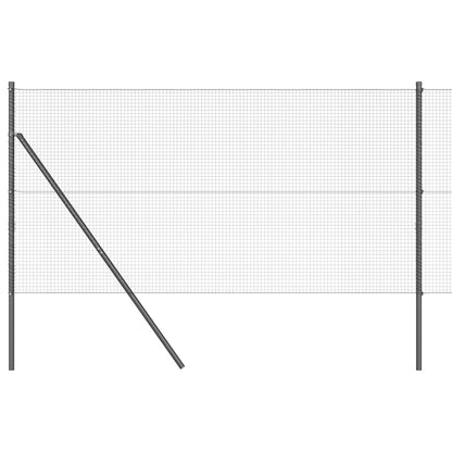 Welded Wire Fence with 13 Posts Harmaa 1,2x50 m Teräs