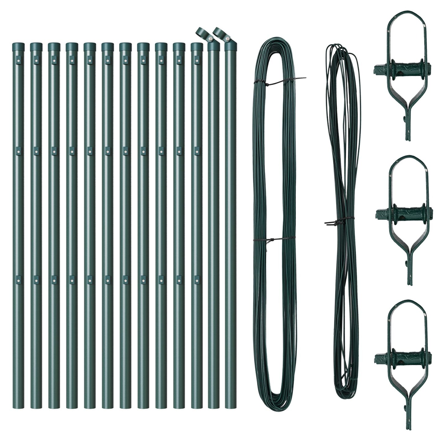 Aita Posts 13 kpl Vihreä Ø32 mm 80 cm Galvanoitua Terästä