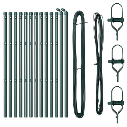 Aita Posts 13 kpl Vihreä Ø32 mm 80 cm Galvanoitua Terästä