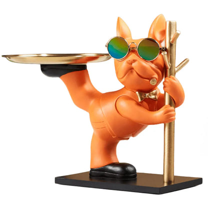 Multi-purpose bulldog animal statue