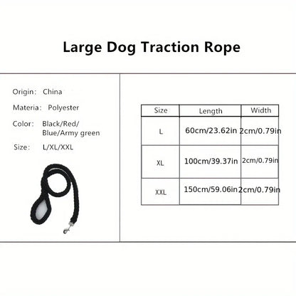 Jykevä paksu naru punos hihna / Dog leash for effective training and comfortable walking, strong and durable braid, suitable for large dogs, dog training leash