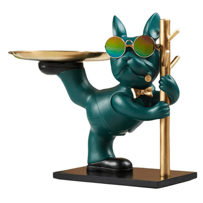 Multi-purpose bulldog animal statue