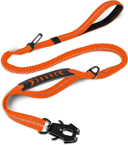 Jykevä ja näyttävä koiranhihna, eri värejä / Heavy Duty Dog Leash, 4-6FT Shock Absorbing Tactical Dog Leash with 2 Padded Handles, Advanced Easy Metal Clip, No Pull Reflecti