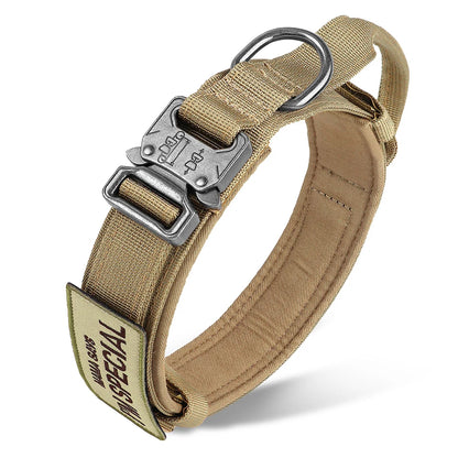 Taktinen vahva koiranpanta, kahvalla, useita eri värejä / Tactical Dog Collar Nylon Duarable Military Dog Collars For Medium Large Dogs German Shepard Training  Walking Pet Accessories
