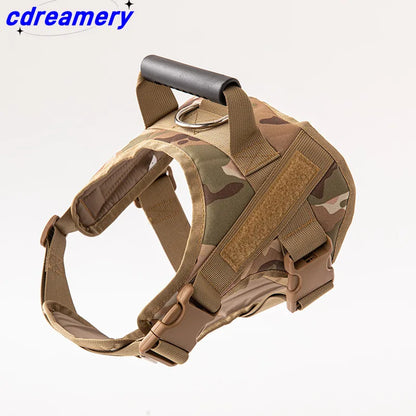 Lyhyet, taktiset valjaat armeija koiravaljaat, eri värejä / CDY Tactical Dog Harness with Handle Military Style Walking Leash for Medium to Large Dogs Puppy Training Accessory 1 Piece