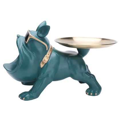 Multi-purpose bulldog animal statue