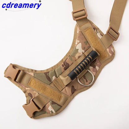 Lyhyet, taktiset valjaat armeija koiravaljaat, eri värejä / CDY Tactical Dog Harness with Handle Military Style Walking Leash for Medium to Large Dogs Puppy Training Accessory 1 Piece