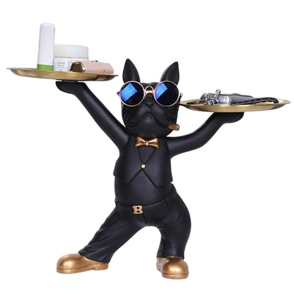 Multi-purpose bulldog animal statue