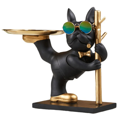 Multi-purpose bulldog animal statue