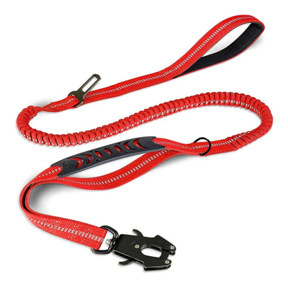 Heijastava, jykevä koiranhihna, eri värejä / Reflective Shock Absorbing Pet Leashes with Car Seatbelt for Large Dogs Heavy Duty Tactical Bungee Dog Leash No Pull Dog Leash