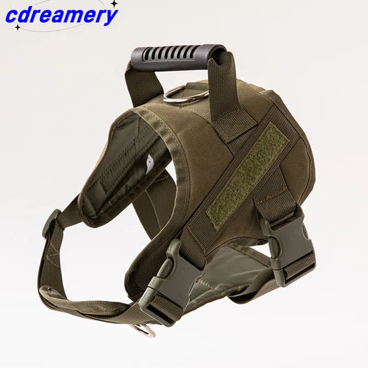 Lyhyet, taktiset valjaat armeija koiravaljaat, eri värejä / CDY Tactical Dog Harness with Handle Military Style Walking Leash for Medium to Large Dogs Puppy Training Accessory 1 Piece