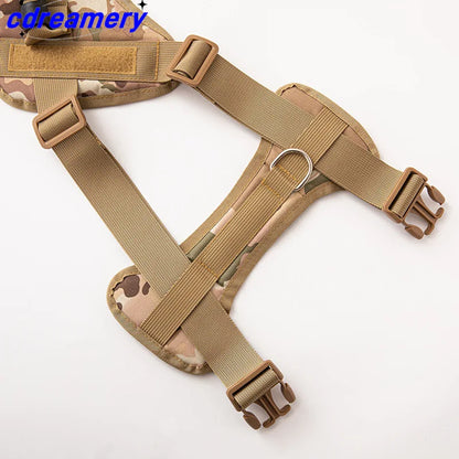 Lyhyet, taktiset valjaat armeija koiravaljaat, eri värejä / CDY Tactical Dog Harness with Handle Military Style Walking Leash for Medium to Large Dogs Puppy Training Accessory 1 Piece