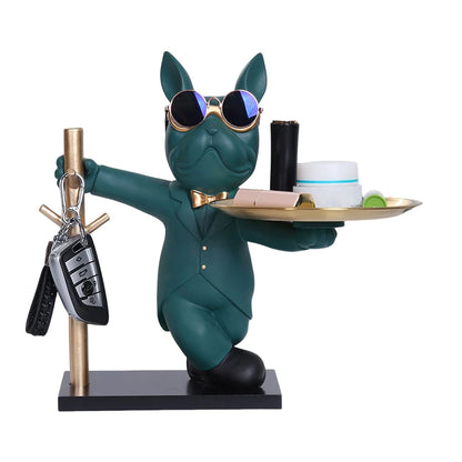 Multi-purpose bulldog animal statue