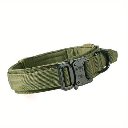 Kevyt taktinen panta / Military Tactical Dog Collar Adjustable Soft Nylon Outdoor Training K9 Collar with Handle and Metal
