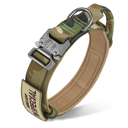 Taktinen vahva koiranpanta, kahvalla, useita eri värejä / Tactical Dog Collar Nylon Duarable Military Dog Collars For Medium Large Dogs German Shepard Training  Walking Pet Accessories