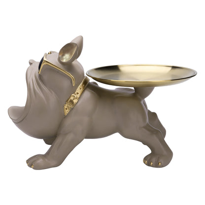 Multi-purpose bulldog animal statue