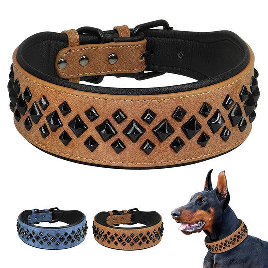 Niittipanta / Dog Collar For Large Dogs Cool Spikes Studded Leather Pet Collars For German Shepherd Mastiff Rottweiler Bulldog Accessories