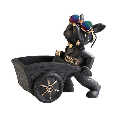Multi-purpose bulldog animal statue