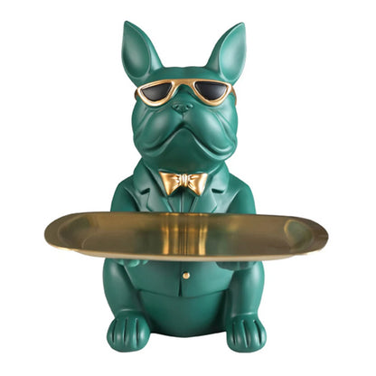 Multi-purpose bulldog animal statue