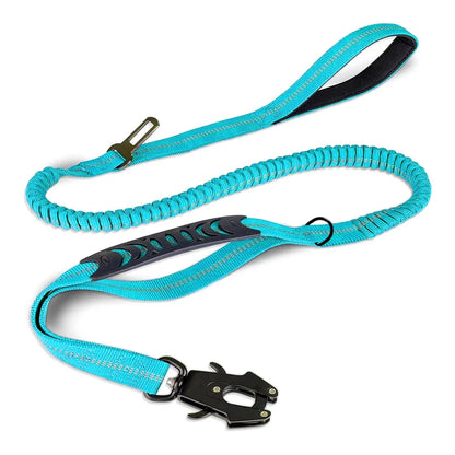 Heijastava, jykevä koiranhihna, eri värejä / Reflective Shock Absorbing Pet Leashes with Car Seatbelt for Large Dogs Heavy Duty Tactical Bungee Dog Leash No Pull Dog Leash