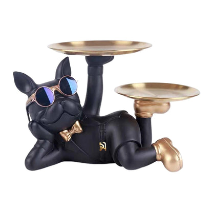 Multi-purpose bulldog animal statue
