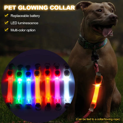 Led valo pantaan,hihnaan tms. / Dog Glowing Collar & Leash Anti Lost Safety Outdoor Waterproof Warning LED Flashing Light Strip Pet Harness Dog Accessories