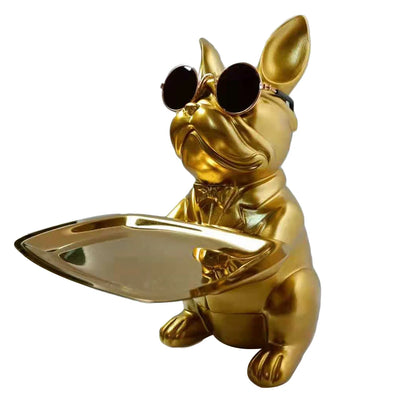 Multi-purpose bulldog animal statue