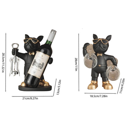 Bulldog Wine Holder, Wine Stand