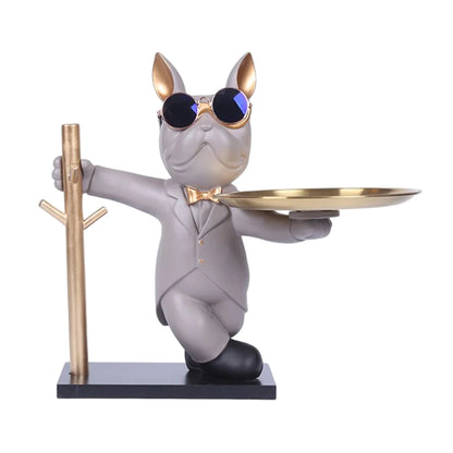 Multi-purpose bulldog animal statue