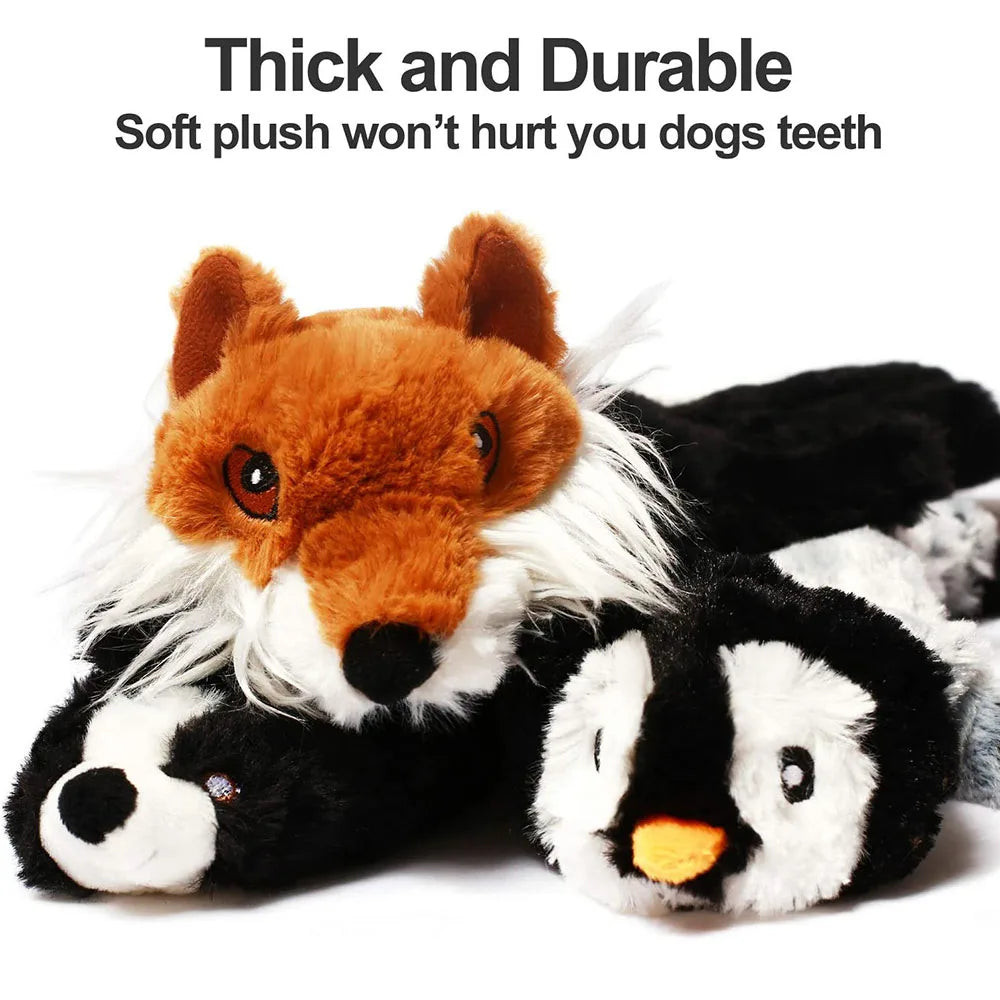 Yli ajetut pehmoeläimet / Funny Simulated Animal dog toy