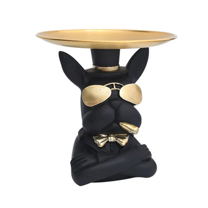 Multi-purpose bulldog animal statue