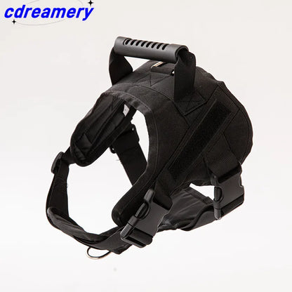 Lyhyet, taktiset valjaat armeija koiravaljaat, eri värejä / CDY Tactical Dog Harness with Handle Military Style Walking Leash for Medium to Large Dogs Puppy Training Accessory 1 Piece