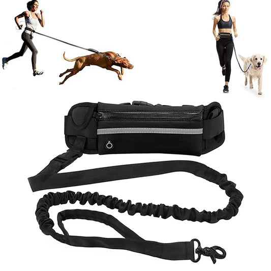 Joustava koiran juoksu hihna, kädet vapaa malli / Hands Free Dog Leash for Running Walking Reflective Leash