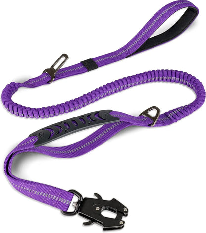 Jykevä ja näyttävä koiranhihna, eri värejä / Heavy Duty Dog Leash, 4-6FT Shock Absorbing Tactical Dog Leash with 2 Padded Handles, Advanced Easy Metal Clip, No Pull Reflecti