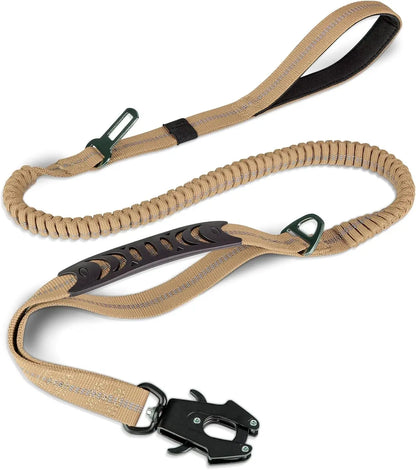 Jykevä ja näyttävä koiranhihna, eri värejä / Heavy Duty Dog Leash, 4-6FT Shock Absorbing Tactical Dog Leash with 2 Padded Handles, Advanced Easy Metal Clip, No Pull Reflecti