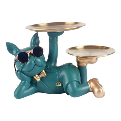 Multi-purpose bulldog animal statue